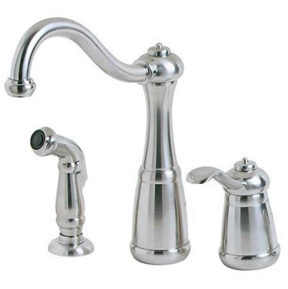 Marielle 1-Handle Kitchen Faucet with Side Spray in Stainless Steel