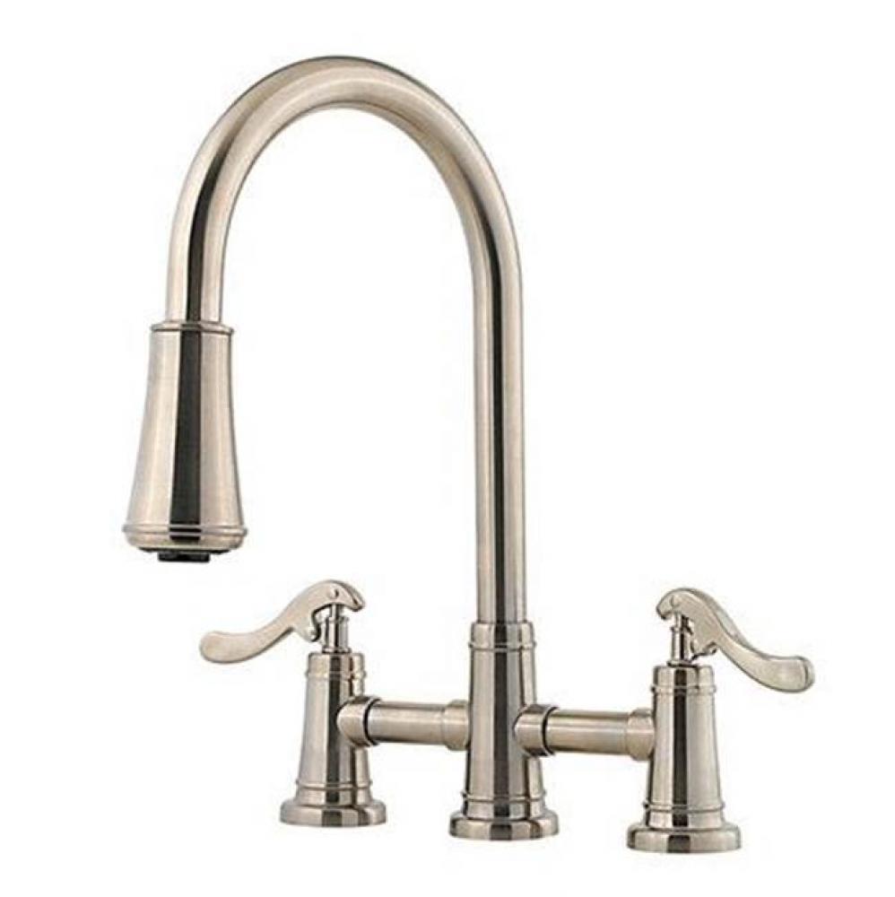 Ashfield 2-Handle Pull-Down Kitchen Faucet in Brushed Nickel