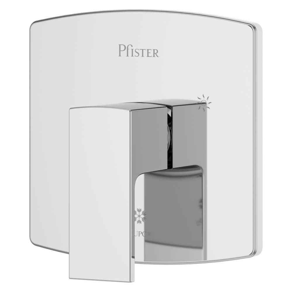 Pfirst Modern Valve Only Trim in Polished Chrome