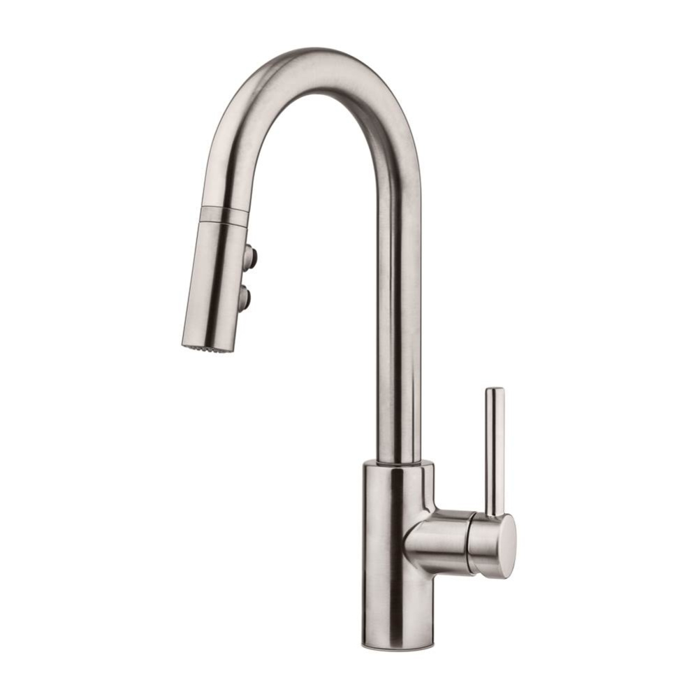Stellen1-Handle Pull-Down Bar/Prep Kitchen Faucet in Stainless Steel