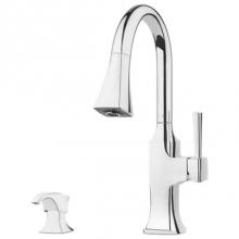 Pfister F-529-7KFC - 1-Handle Pull-Down Kitchen Faucet With Soap Dispenser