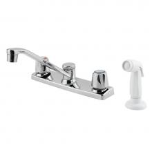 Pfister G135-4000 - G135-4000 - Chrome - Two Handle Kitchen Faucet with Spray