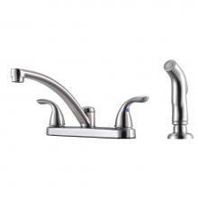 Pfister G135-800S - G135-800S - Stainless Steel - Two Handle Kitchen Faucet with Spray