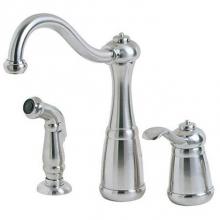 Pfister LG263NSS - Marielle 1-Handle Kitchen Faucet with Side Spray in Stainless Steel