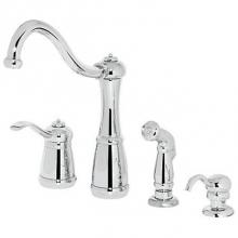 Pfister LG264NCC - Marielle 1-Handle Kitchen Faucet with Side Spray And Soap Dispenser in Polished Chrome