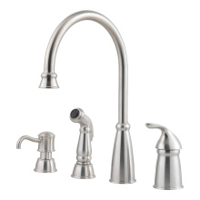 Pfister GT26-4CBS - Avalon 1-Handle Kitchen Faucet with Side Spray & Soap Dispenser in Stainless Steel