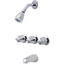 Pfister LG01-9110 - LG01-9110 -  Chrome - Three Handle Tub and Shower