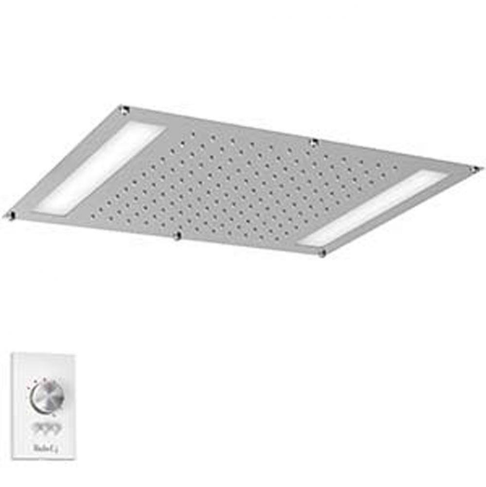 42 cm X 56 cm (22'' x 16 1/2'') built-in shower head with LED light