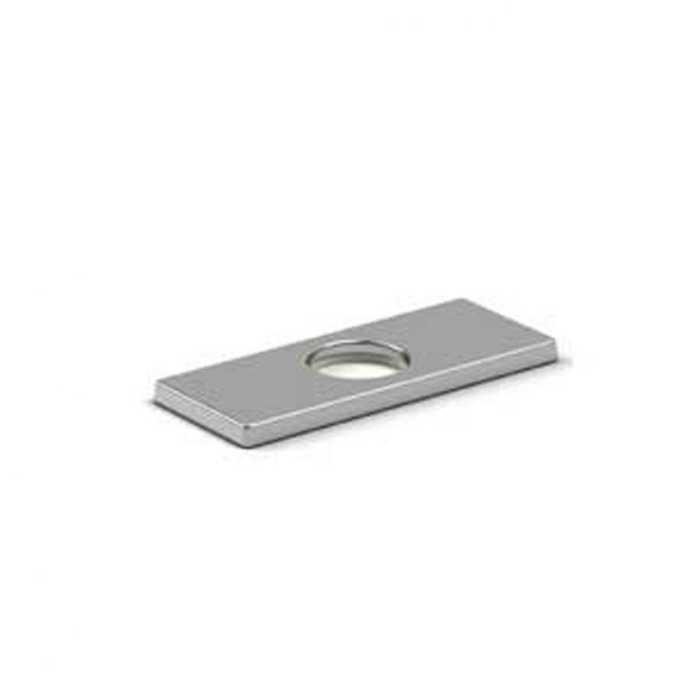 Powder Room 4-Inch Center Rectangular Deck Plate In Chrome