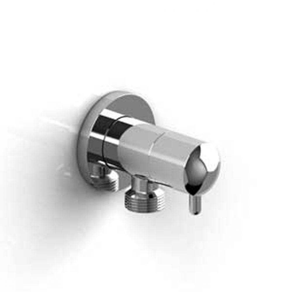 Elbow supply with shut-off valve