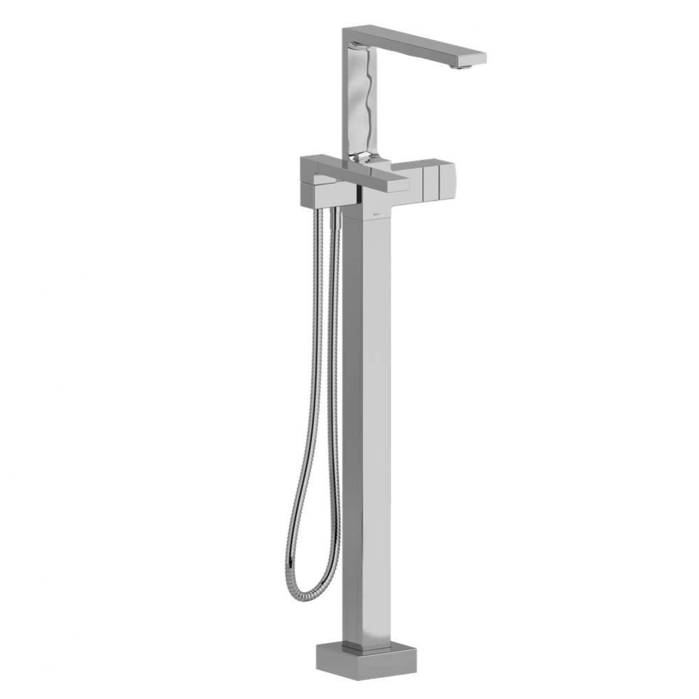 2-way Type T (thermostatic) coaxial floor-mount tub filler with handshower