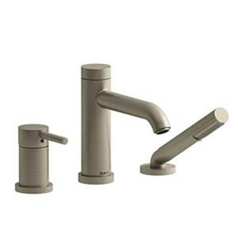 3-piece Type P (pressure balance) deck-mount tub filler with handshower