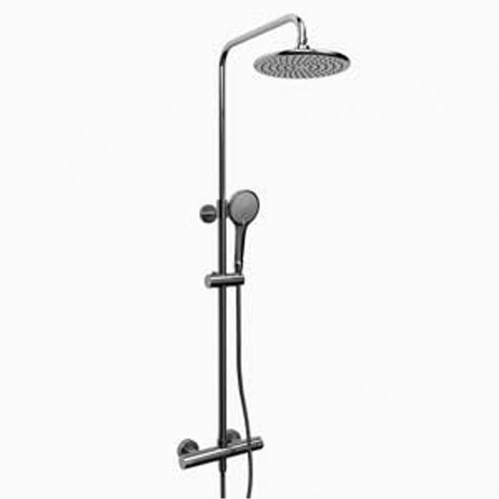 Duo shower rail with Type T (thermostatic) 1/2'' external bar