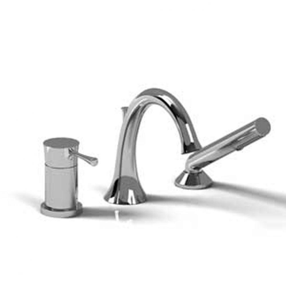 3-piece Type P (pressure balance) deck-mount tub filler with handshower