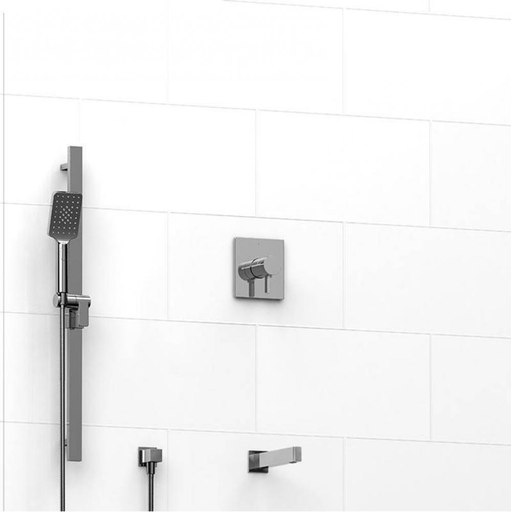 1/2'' 2-way Type T/P (thermostatic/pressure balance) coaxial system with spout and hand