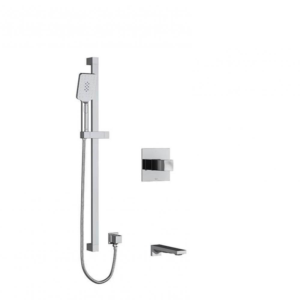 1/2'' 2-way Type T/P (thermostatic/pressure balance) coaxial system with spout and hand