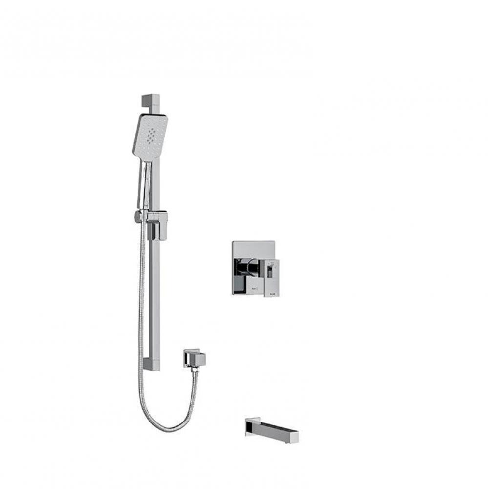 1/2'' 2-way Type T/P (thermostatic/pressure balance) coaxial system with spout and hand