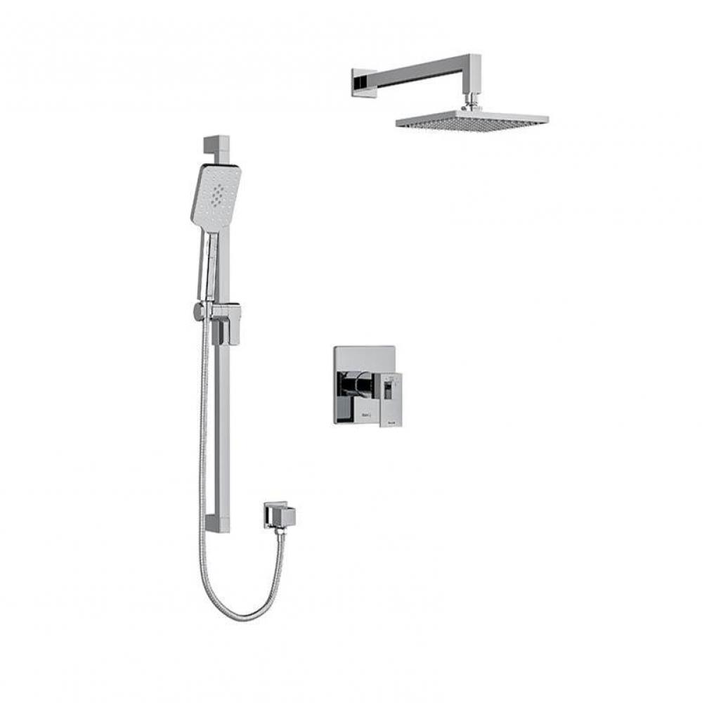 Type T/P (thermostatic/pressure balance)  1/2'' coaxial 2-way system with hand shower an