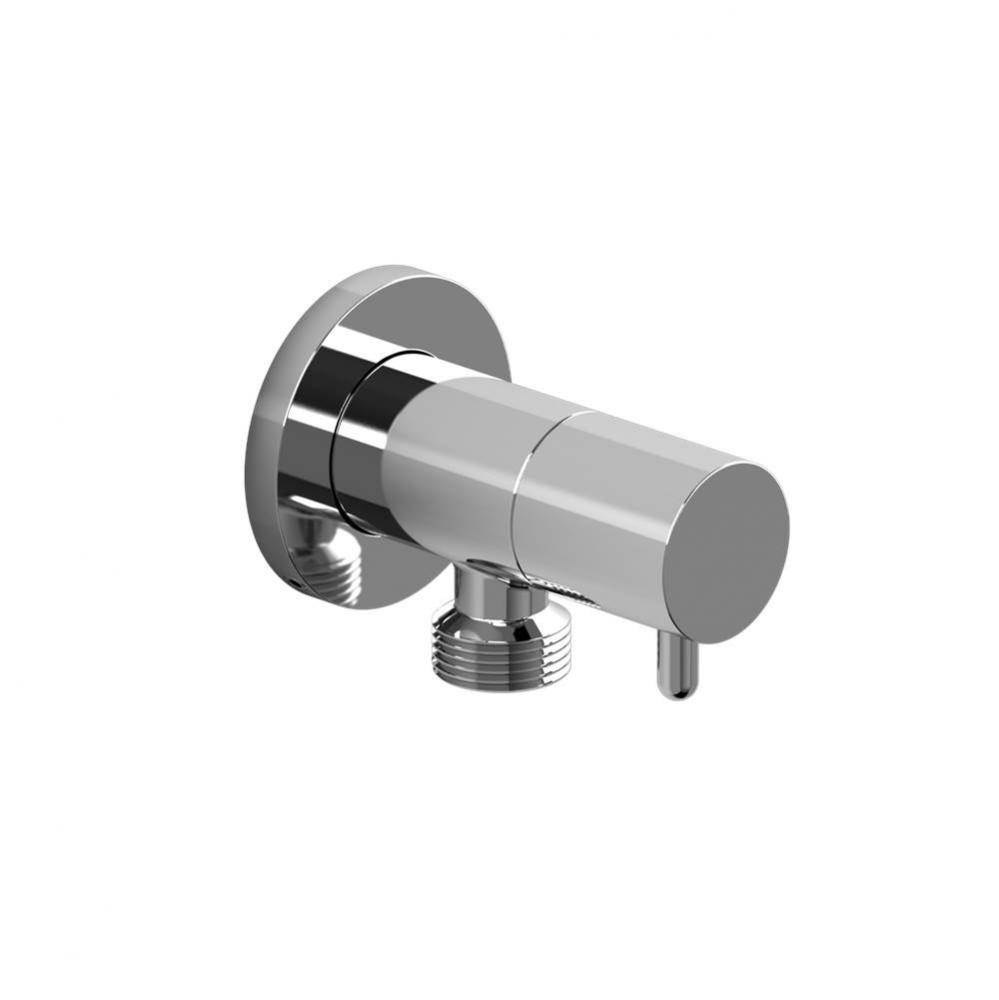 Elbow supply with shut-off valve