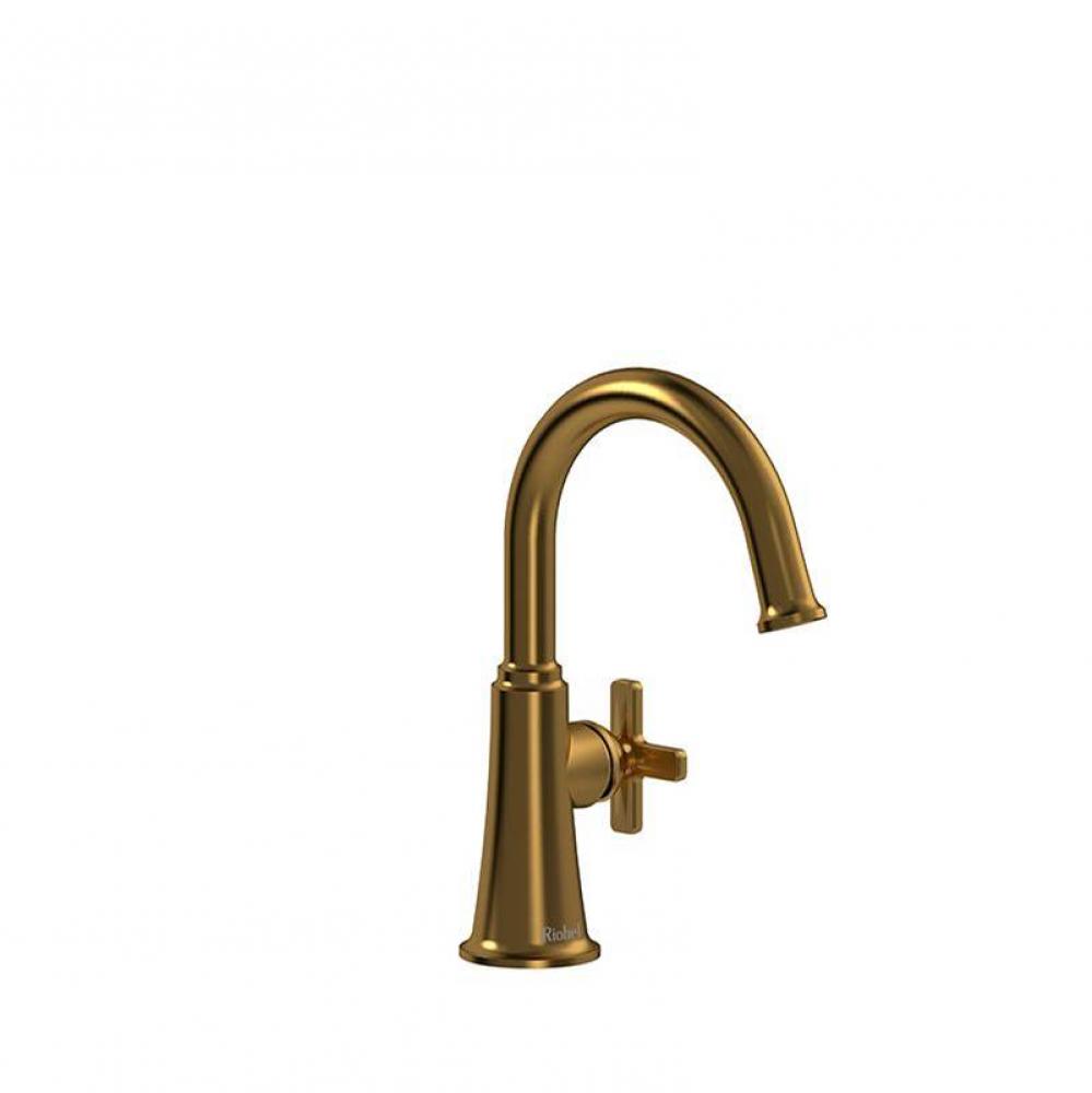 Single hole lavatory faucet without drain