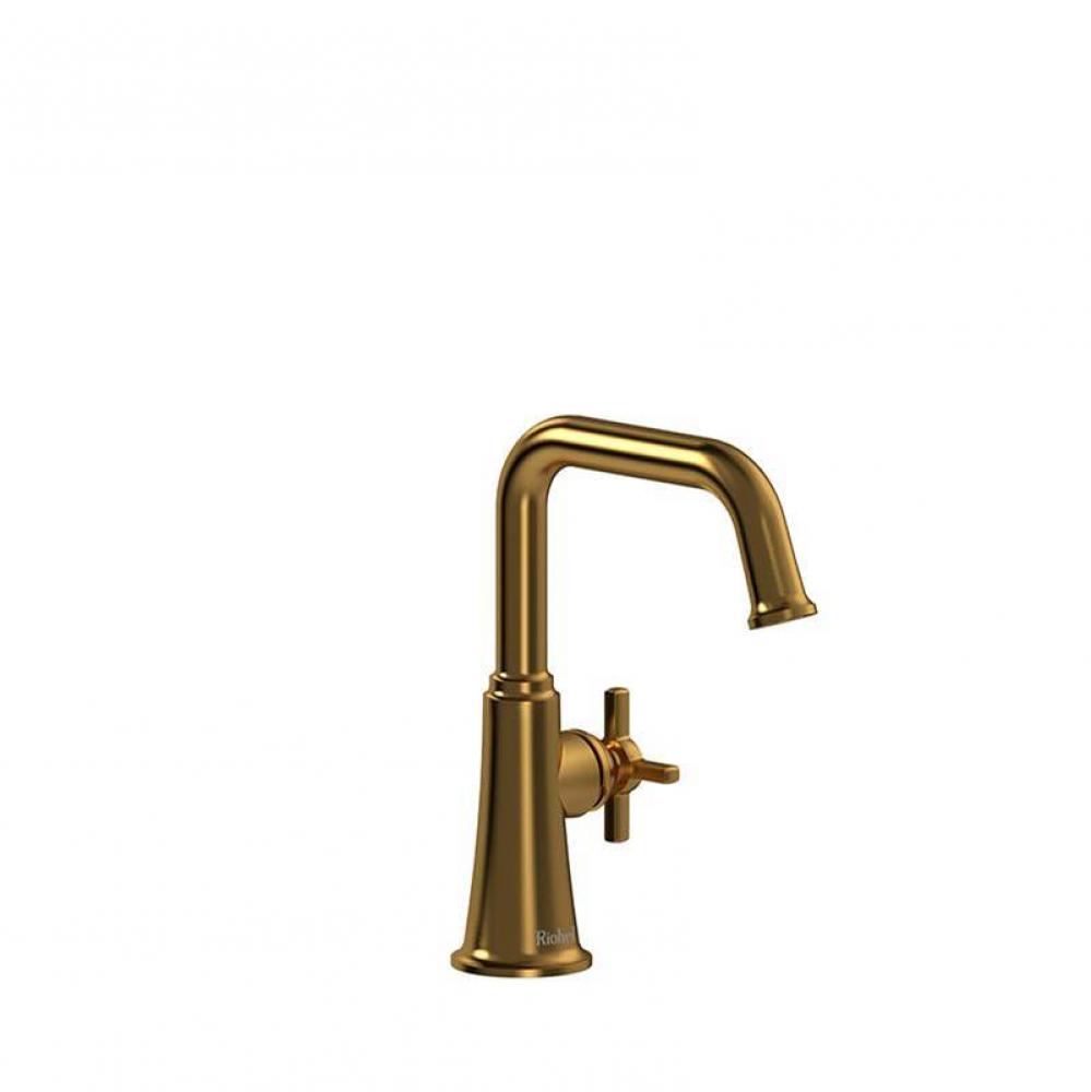 Single hole lavatory faucet without drain