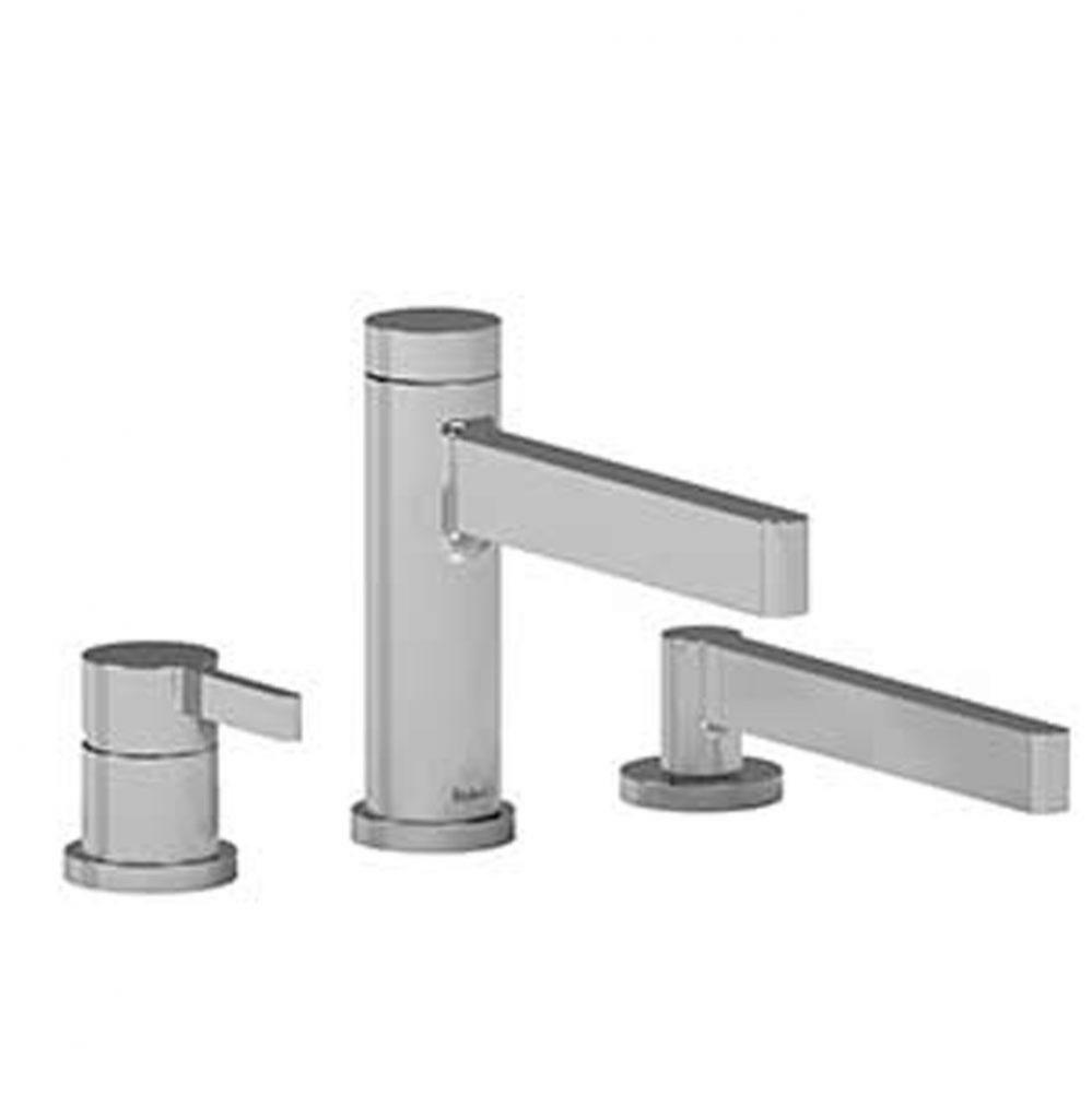 3-piece deck-mount tub filler with handshower