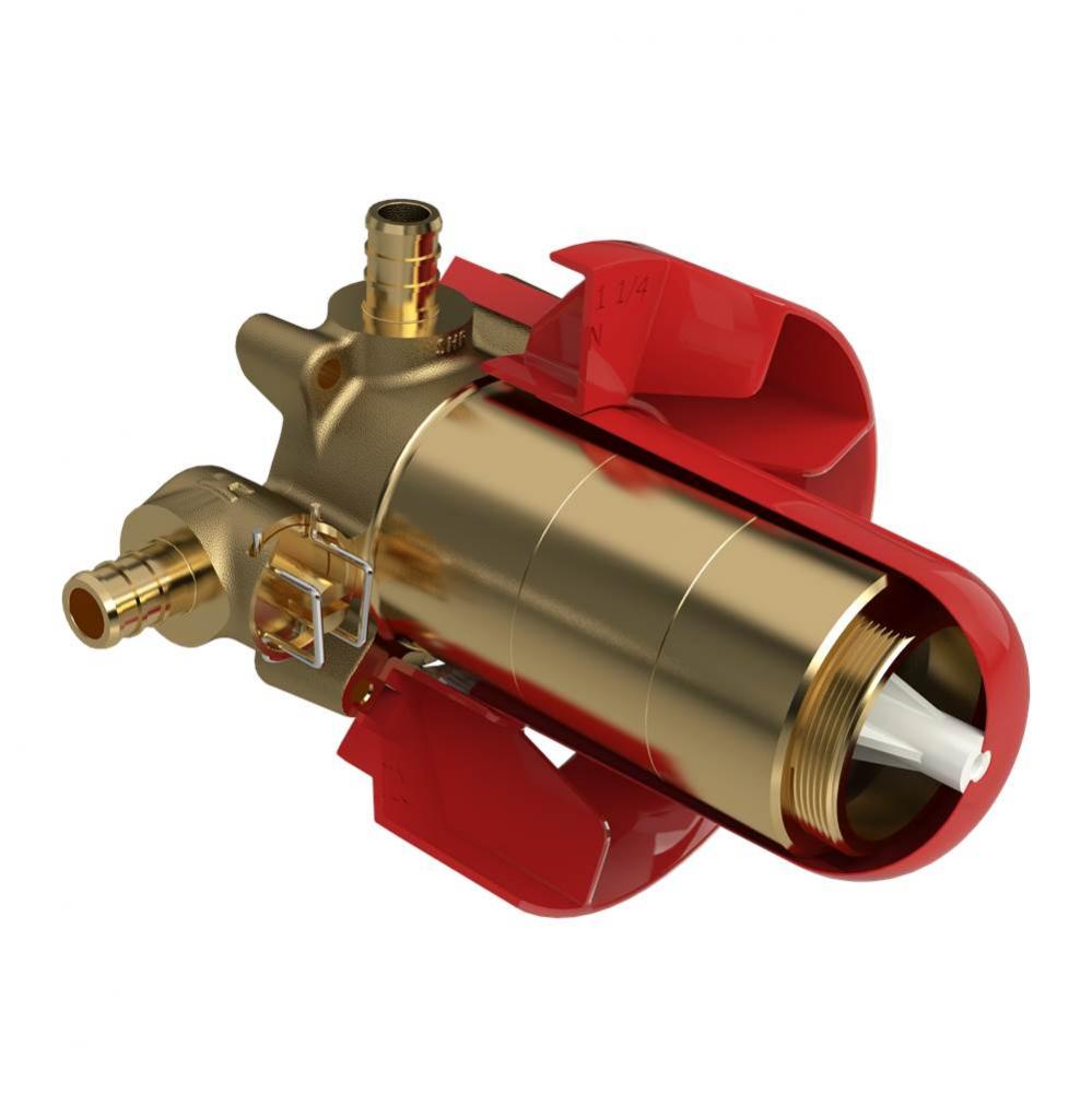 2-way Type T/P (thermostatic/pressure balance) coaxial valve rough PEX