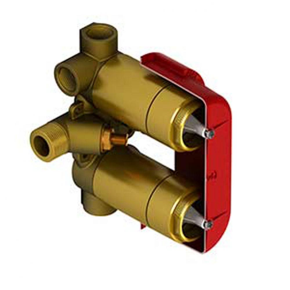 4-way Type T/P (thermostatic/pressure balance) ¾'' coaxial valve rough