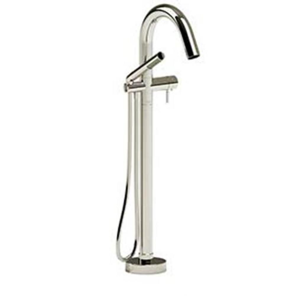 2-way Type T (thermostatic) coaxial floor-mount tub filler with Handshower trim