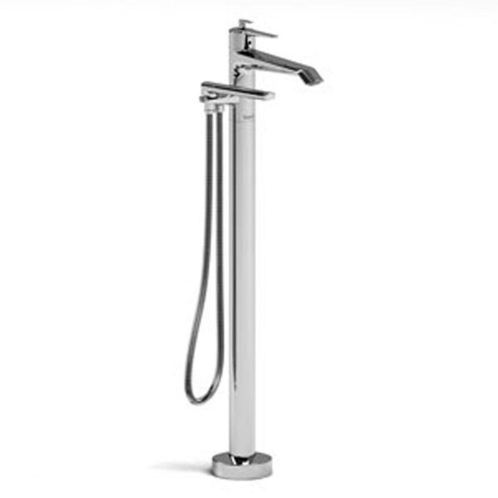 2-way Type T (thermostatic) coaxial floor-mount tub filler with handshower