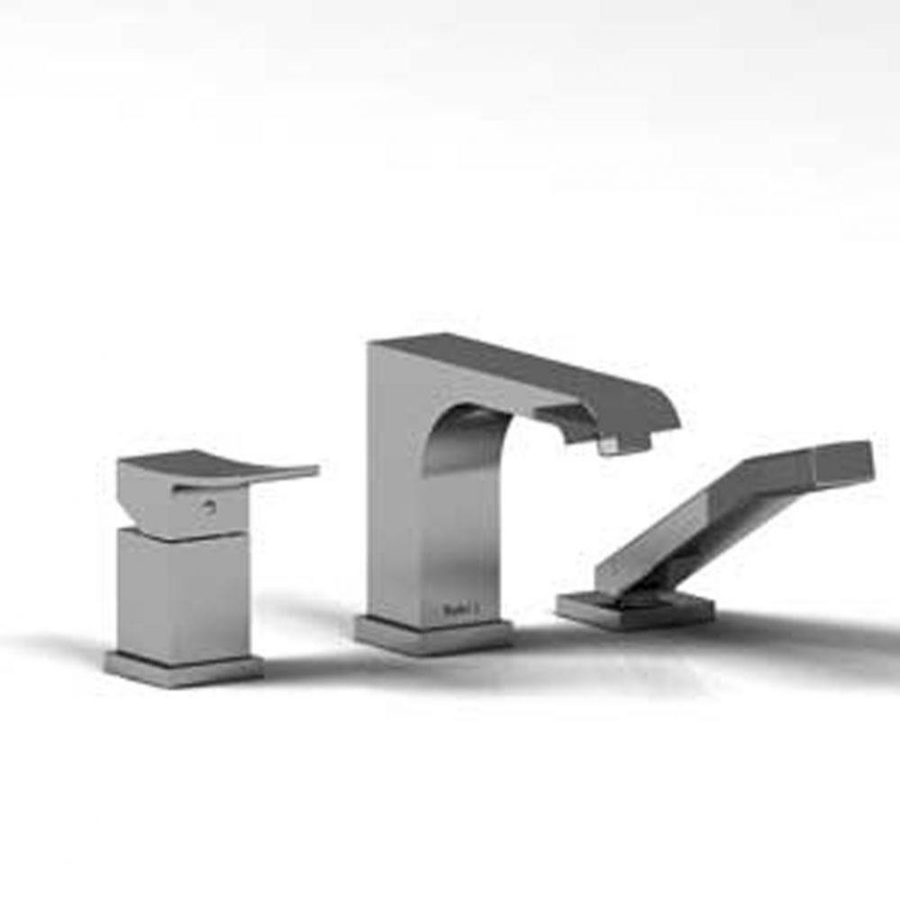 3-piece Type P (pressure balance) deck-mount tub filler with hand shower PEX