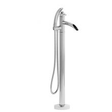 Riobel TATOP39C - 2-way Type T (thermostatic) coaxial floor-mount tub filler with hand shower trim