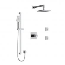 Riobel KIT3545RFC-EX - Type T/P (thermostatic/pressure balance) 1/2'' coaxial 3-way system, hand shower rail, e