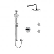 Riobel KIT3545CSTMC-EX - Type T/P (thermostatic/pressure balance) 1/2'' coaxial 3-way system, hand shower rail, e