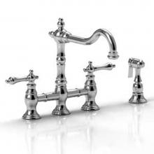 Riobel BR400LC-15 - Bridge kitchen faucet with spray