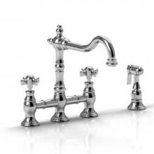 Riobel BR400XC-15 - Bridge kitchen faucet with spray
