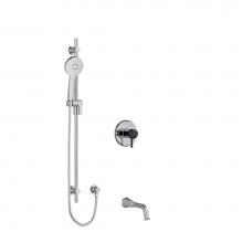 Riobel KIT1244MMRDLCBK-SPEX - 1/2'' 2-way Type T/P (thermostatic/pressure balance) coaxial system with spout and hand
