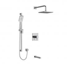 Riobel KIT2845C - Type T/P (thermostatic/pressure balance) 1/2'' coaxial 3-way system with hand shower rai