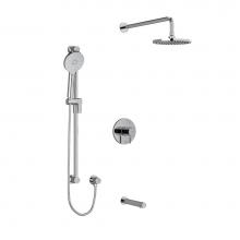 Riobel KIT1345RUTMKNC - Type T/P (thermostatic/pressure balance) 1/2'' coaxial 3-way system with hand shower rai