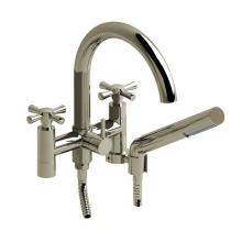 Riobel ED06+PN - Edge Two Hole Tub Filler Without Risers