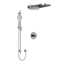Riobel KIT2745MMRD+C - Type T/P (thermostatic/pressure balance) 1/2'' coaxial 3-way system with hand shower rai