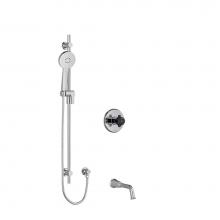 Riobel KIT1244MMRDXCBK-SPEX - 1/2'' 2-way Type T/P (thermostatic/pressure balance) coaxial system with spout and hand