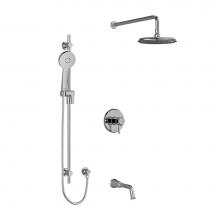 Riobel KIT1345MMRDLC-6-EX - Type T/P (thermostatic/pressure balance) 1/2'' coaxial 3-way system with hand shower rai
