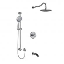 Riobel KIT1345RT+C - Type T/P (thermostatic/pressure balance) 1/2'' coaxial 3-way system with hand shower rai