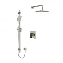 Riobel KIT323ZOTQBN-6 - Type T/P (thermostatic/pressure balance) 1/2'' coaxial 2-way system with hand shower and
