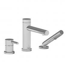 Riobel TGS10C - 3-piece deck-mount tub filler with hand shower trim
