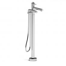 Riobel GS39C-SPEX - 2-way Type T (thermostatic) coaxial floor-mount tub filler with hand shower