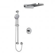 Riobel KIT2745GNC - Type T/P (thermostatic/pressure balance) 1/2'' coaxial 3-way system with hand shower rai