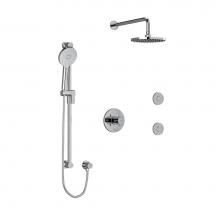 Riobel KIT3545RUTM+C-6 - Type T/P (thermostatic/pressure balance) 1/2'' coaxial 3-way system, hand shower rail, e