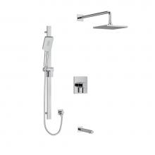Riobel KIT1345PFTQC-6-SPEX - Type T/P (Thermostatic/Pressure Balance) 1/2'' Coaxial 3-Way System With Hand Shower Rai